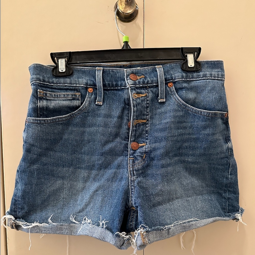 Madewell High-Rise Button-Front Edition Burke Wash Short - 28